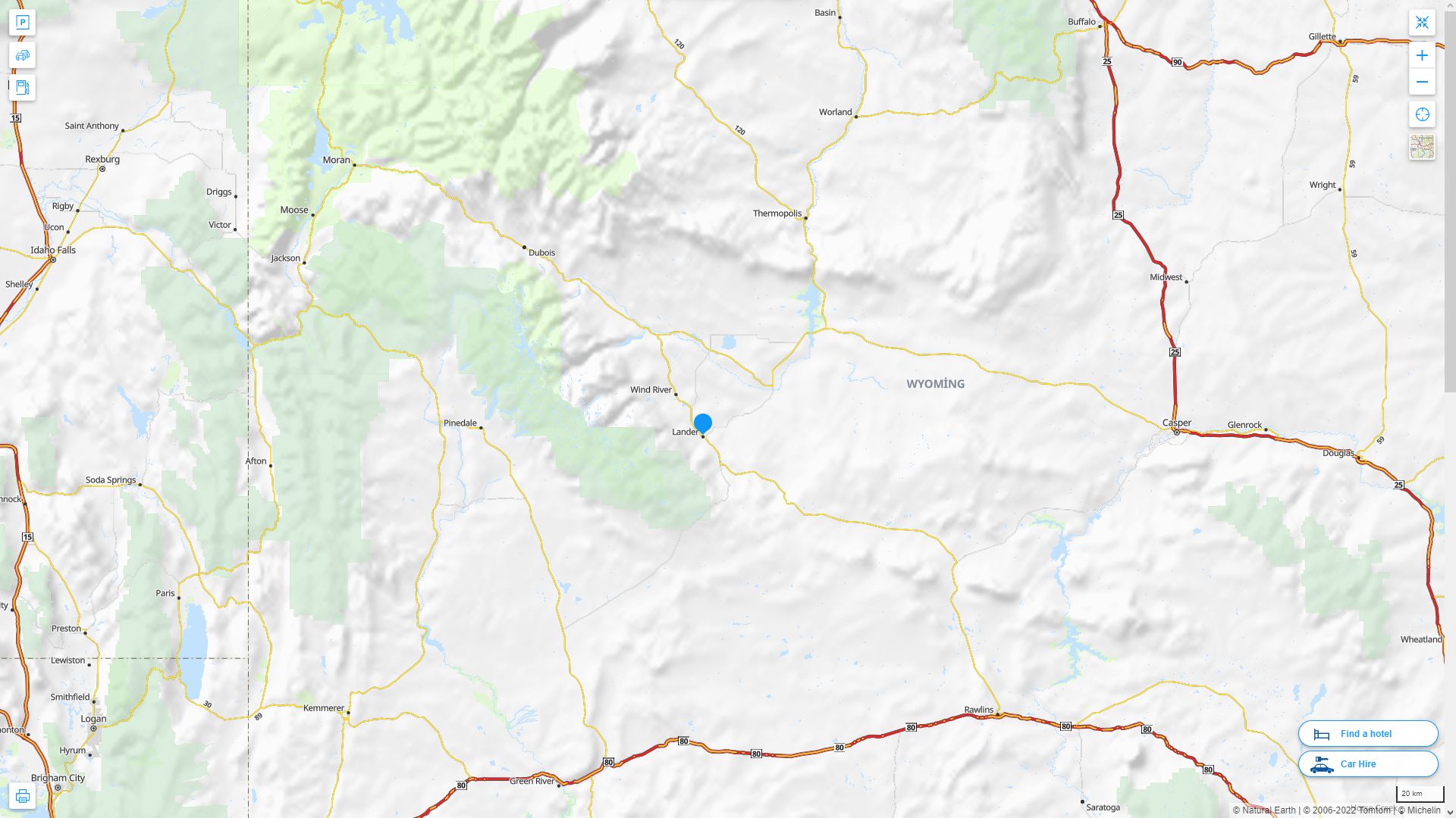 Lander Wyoming Map - United States