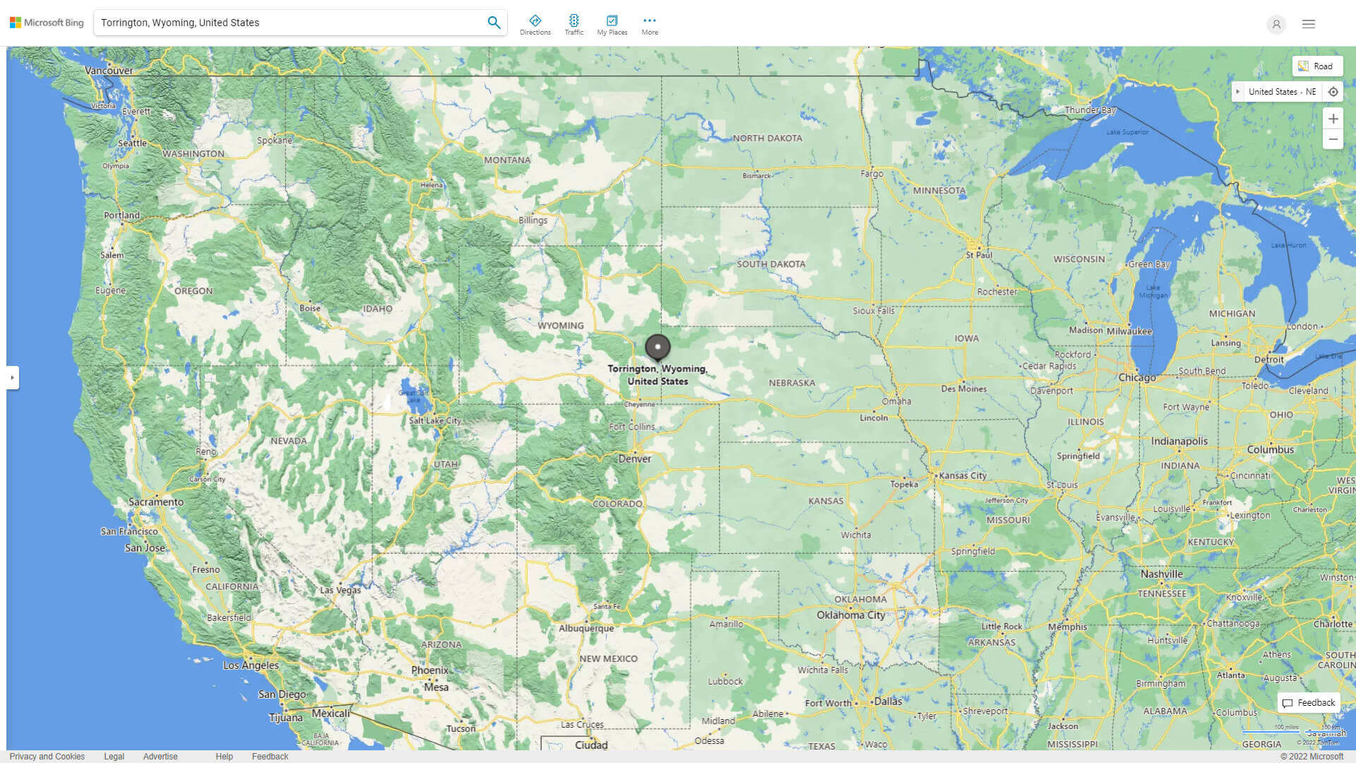 Torrington, Wyoming Map