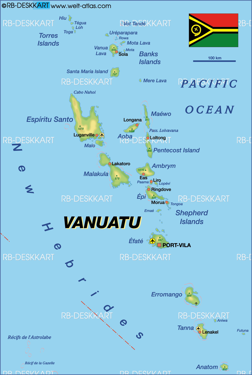 vanuatu harta Vanuatu Map