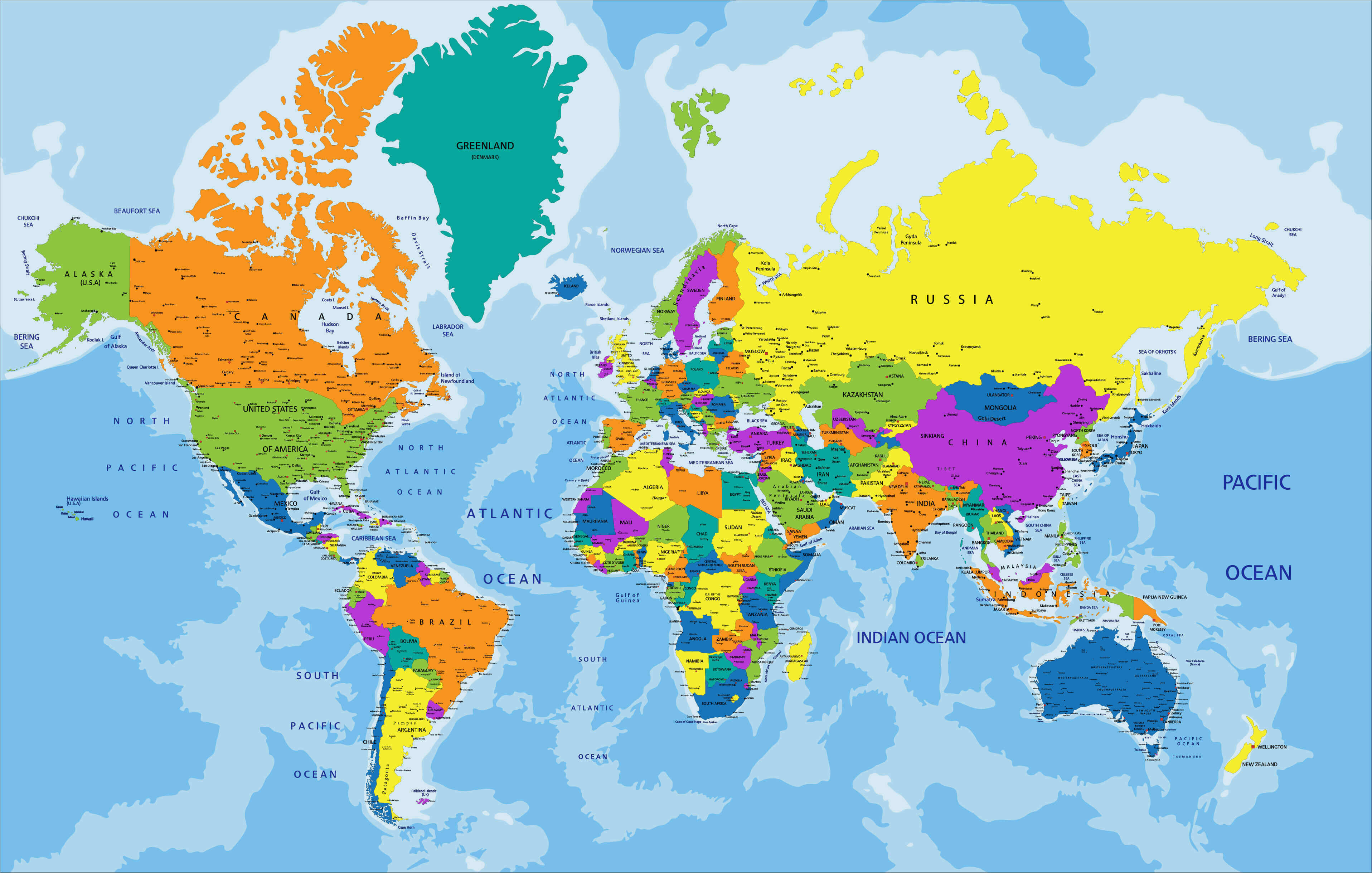 Interactive World Map With Countries 