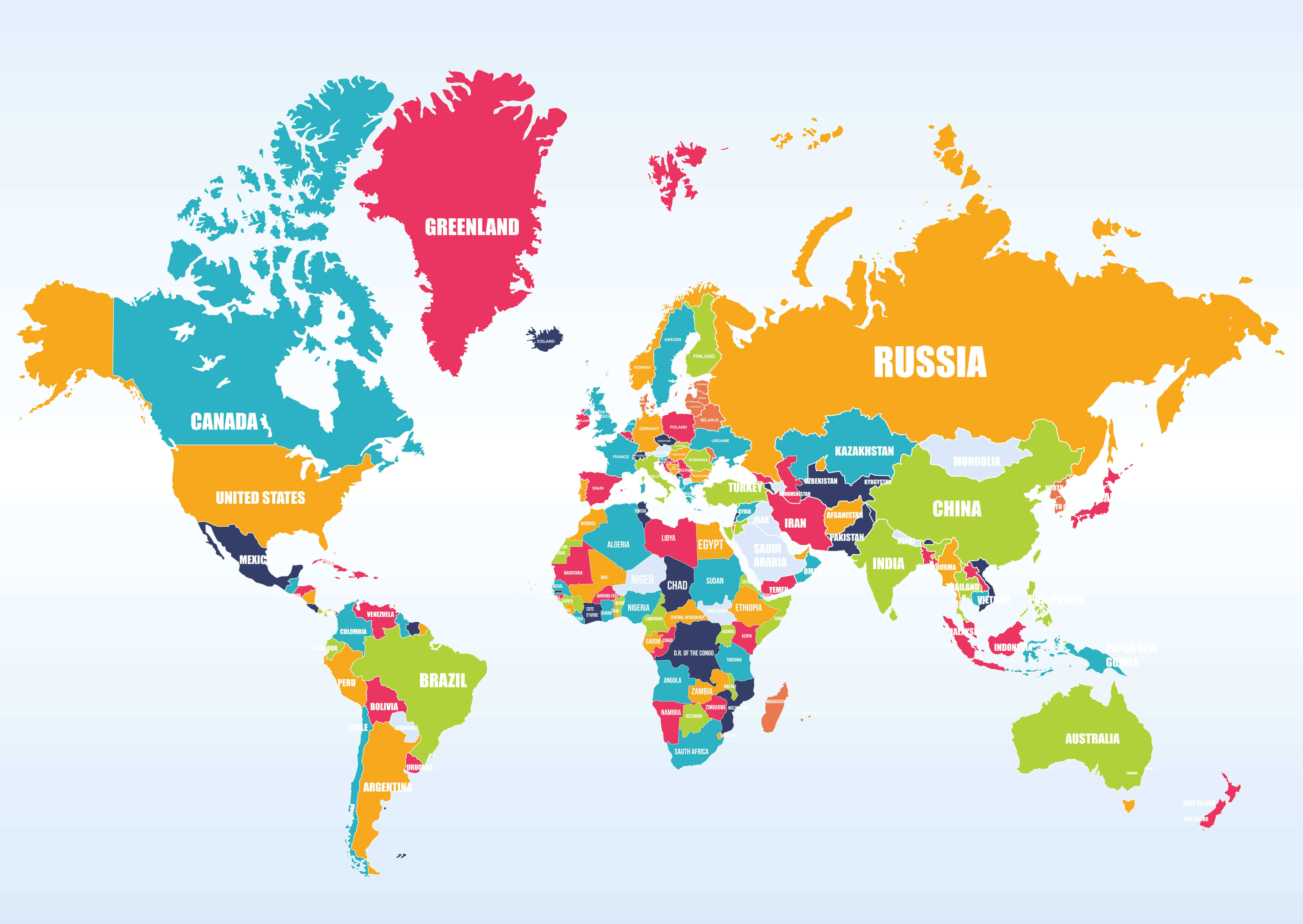 High-Rresolution World Politics Map