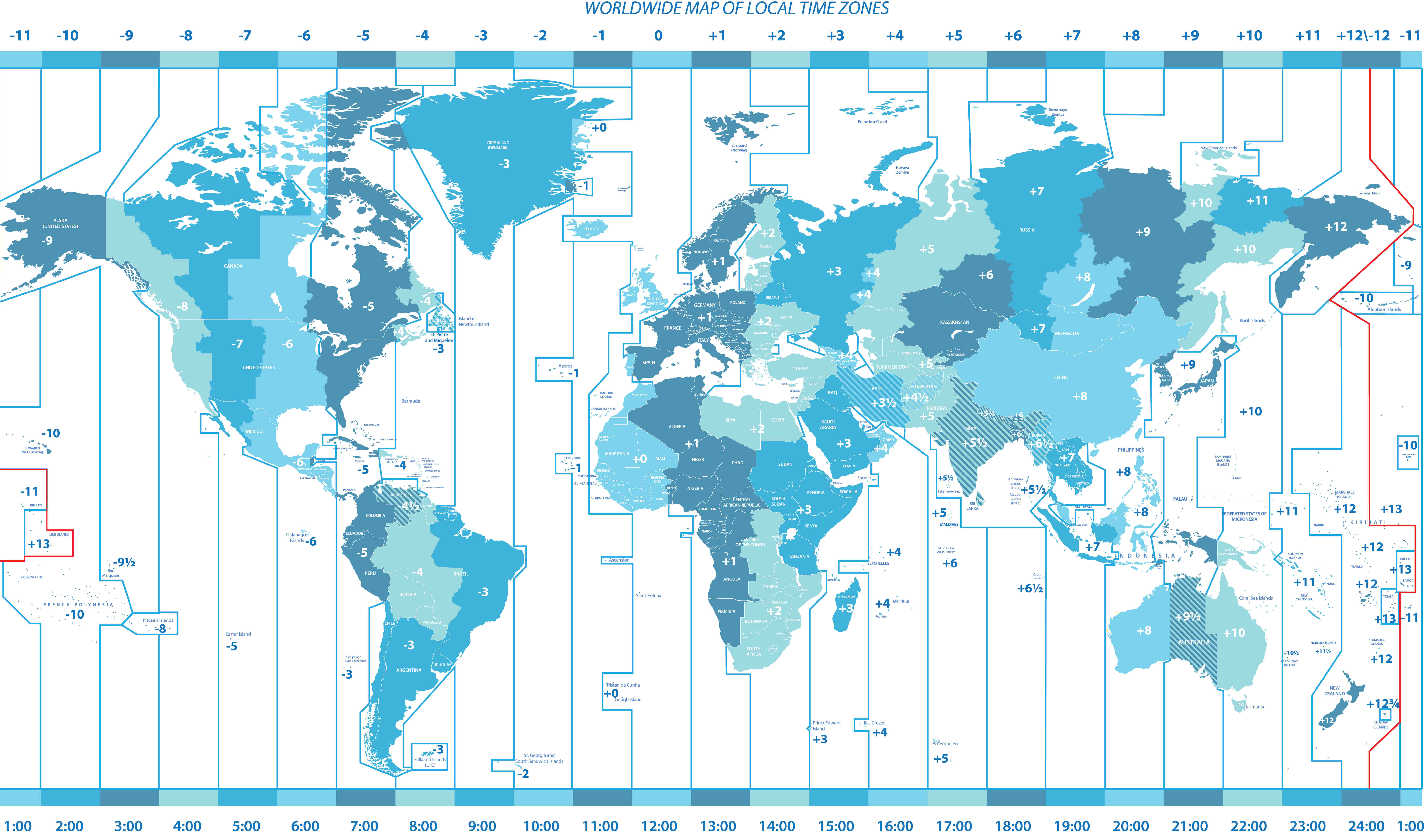World Time Zone Map