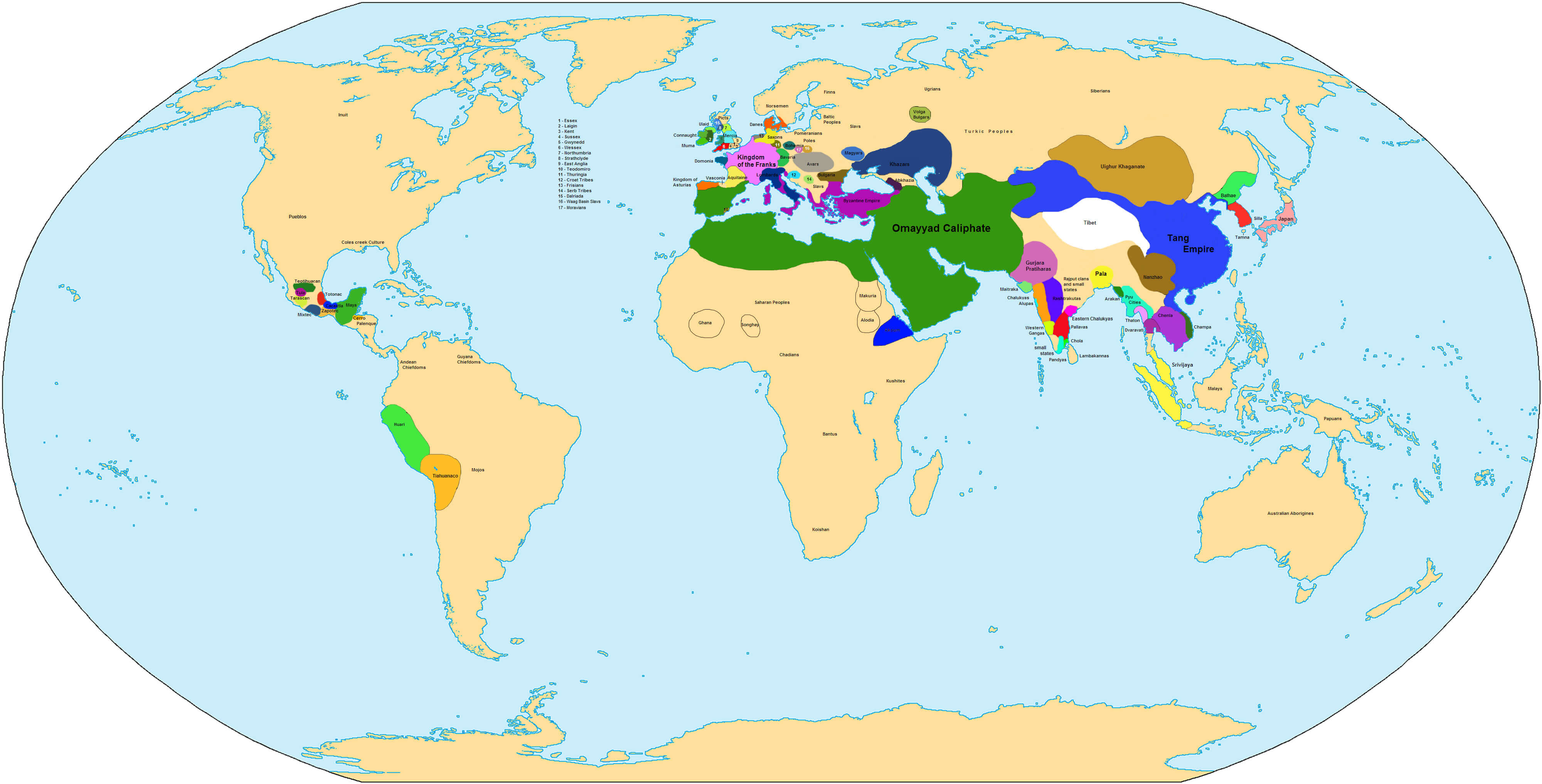 map of the world 1700 World Map In 750 map of the world 1700