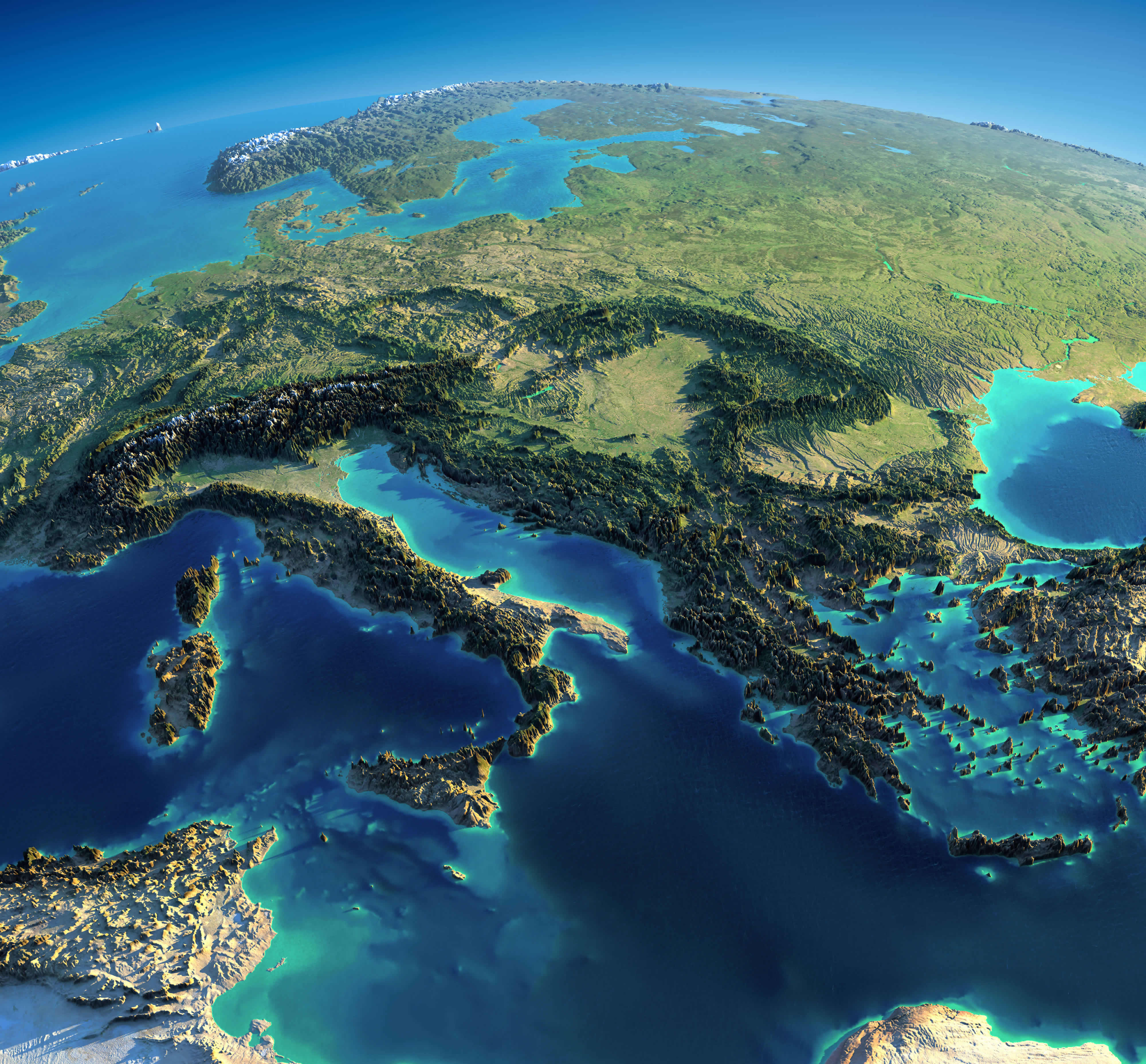 Earth from Space World Map