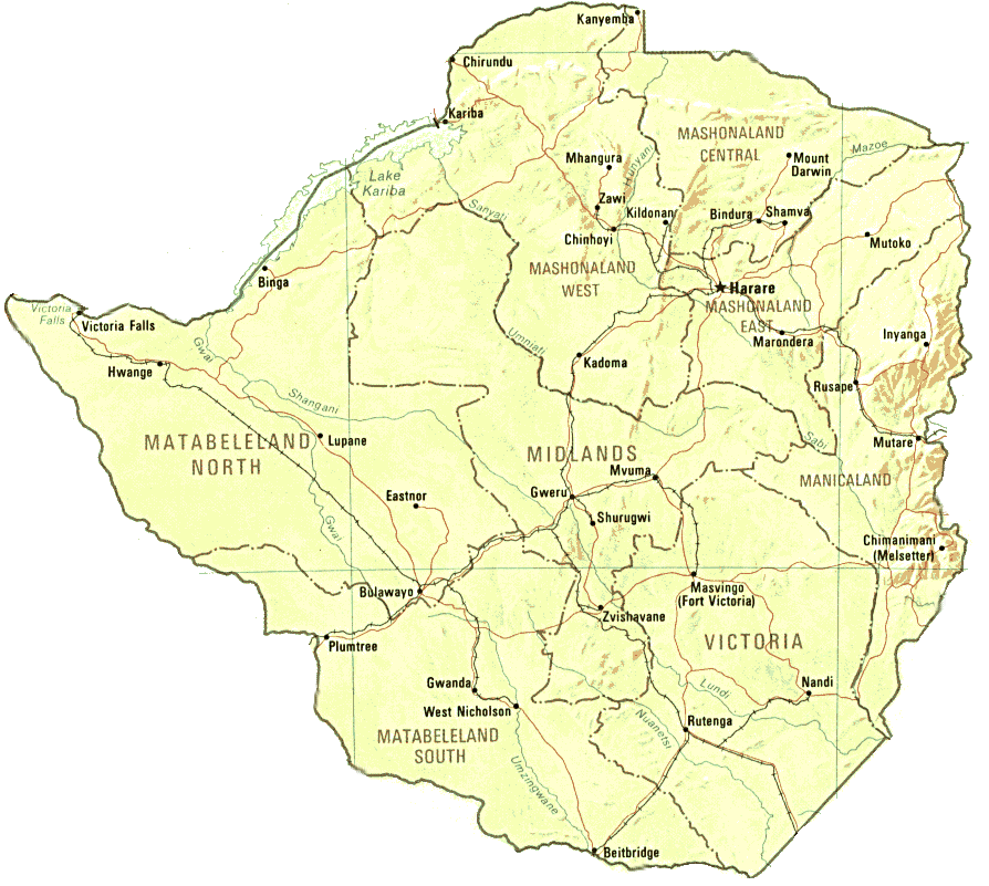 Zimbabwe Map